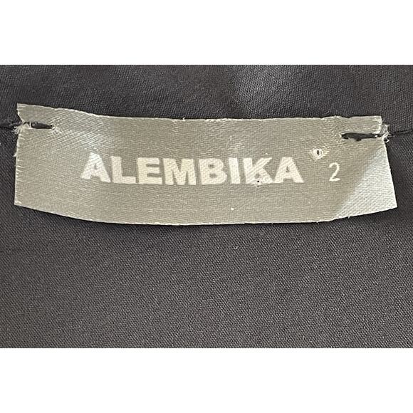 ALEMBIKA Women's Size US 6-8 Black Brown Pullover Sleeveless Cotton Top Israel - Picture 3 of 7